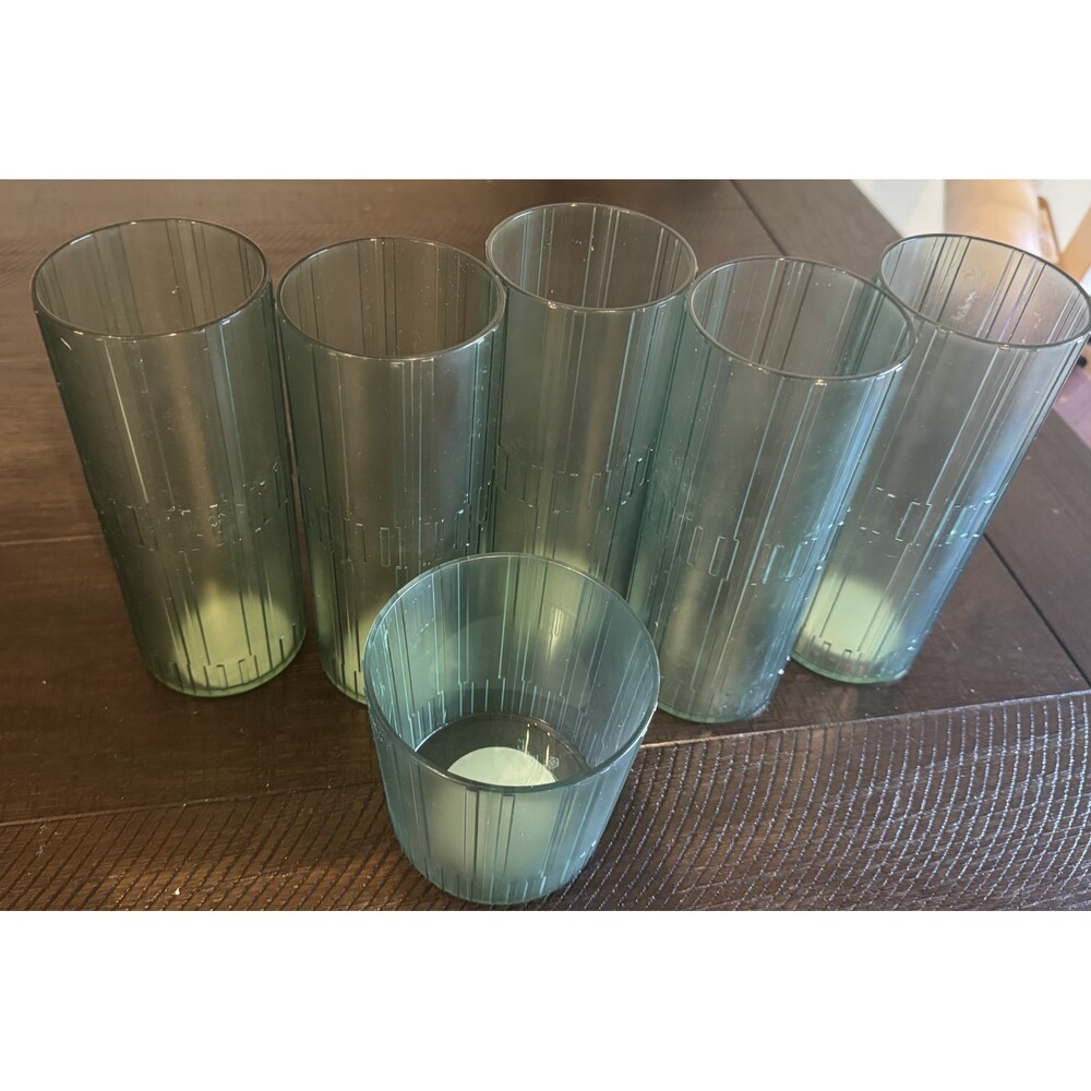 Hearth & Hand Magnolia Light Green Plastic Glassware Mixed Set New